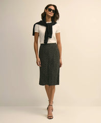 Women Dot-Print Slip Skirt - Brooks Brothers Gift