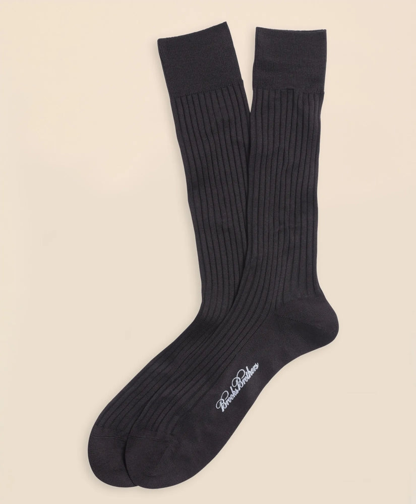 Men Egyptian Cotton Ribbed Crew Socks