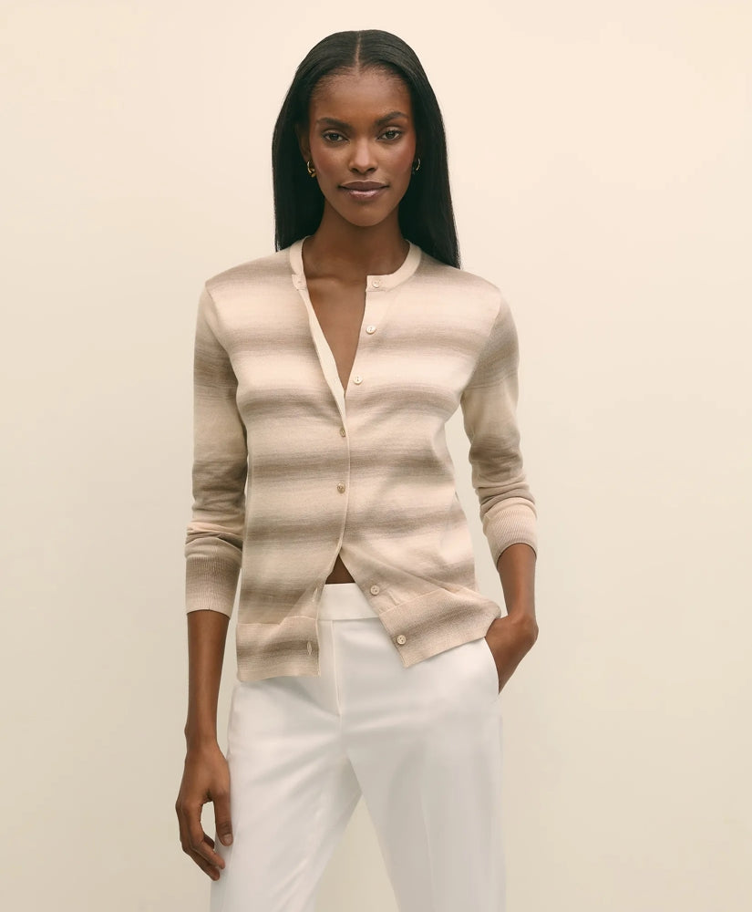 Sale Egyptian Cotton Space-Dyed Cardigan