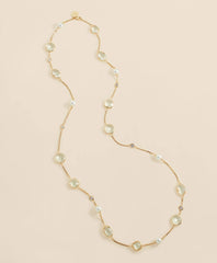 Women Faux Pearl, Faceted Glass and Cubic Zirconia Long Necklace - Brooks Brothers Near me