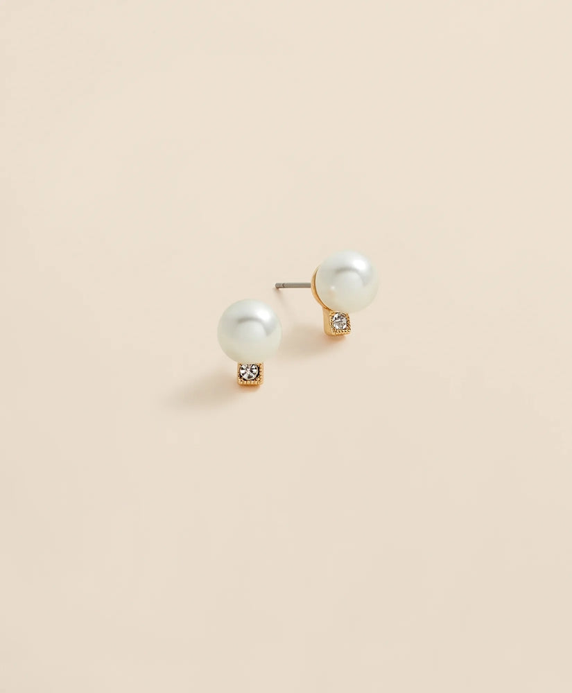 Women Faux Pearl Stud Earrings - Brooks Brothers Outlet