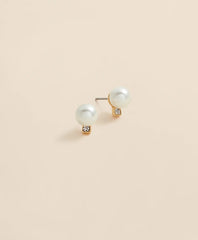 Women Faux Pearl Stud Earrings - Brooks Brothers Outlet