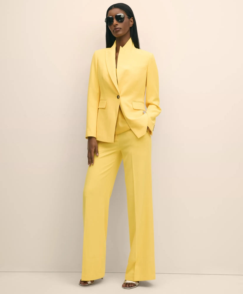 Sale Fine Twill Wide-Leg Trousers - Brooks Brothers Outlet