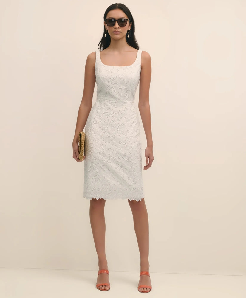 Sale Floral Lace Overlay Sheath Dress - Brooks Brothers Online