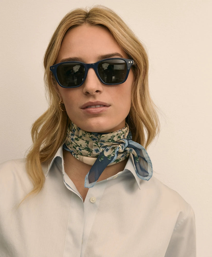 Women Floral Neckerchief - Brooks Brothers Discount