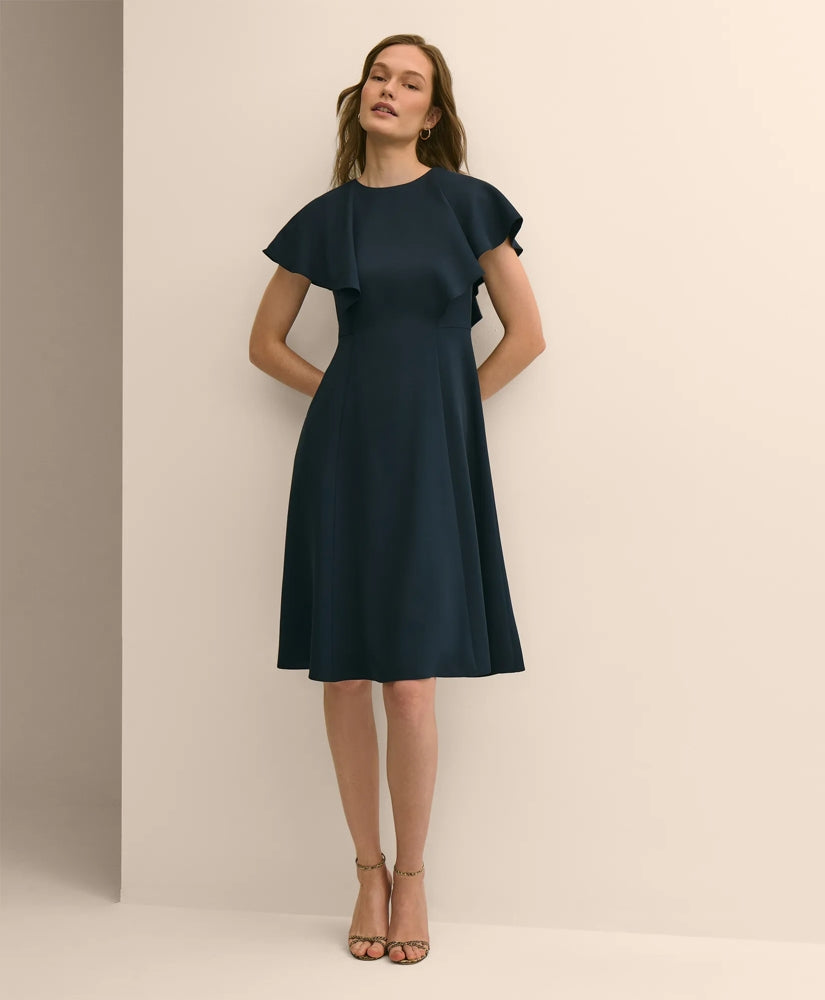 Women Flutter-Sleeve Dress - Brooks Brothers On sale