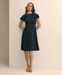 Women Flutter-Sleeve Dress - Brooks Brothers On sale