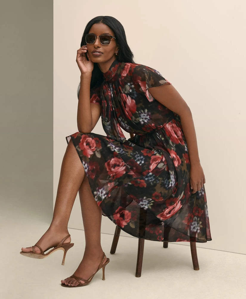 Sale Flutter-Sleeve Halter Dress - Brooks Brothers Gift