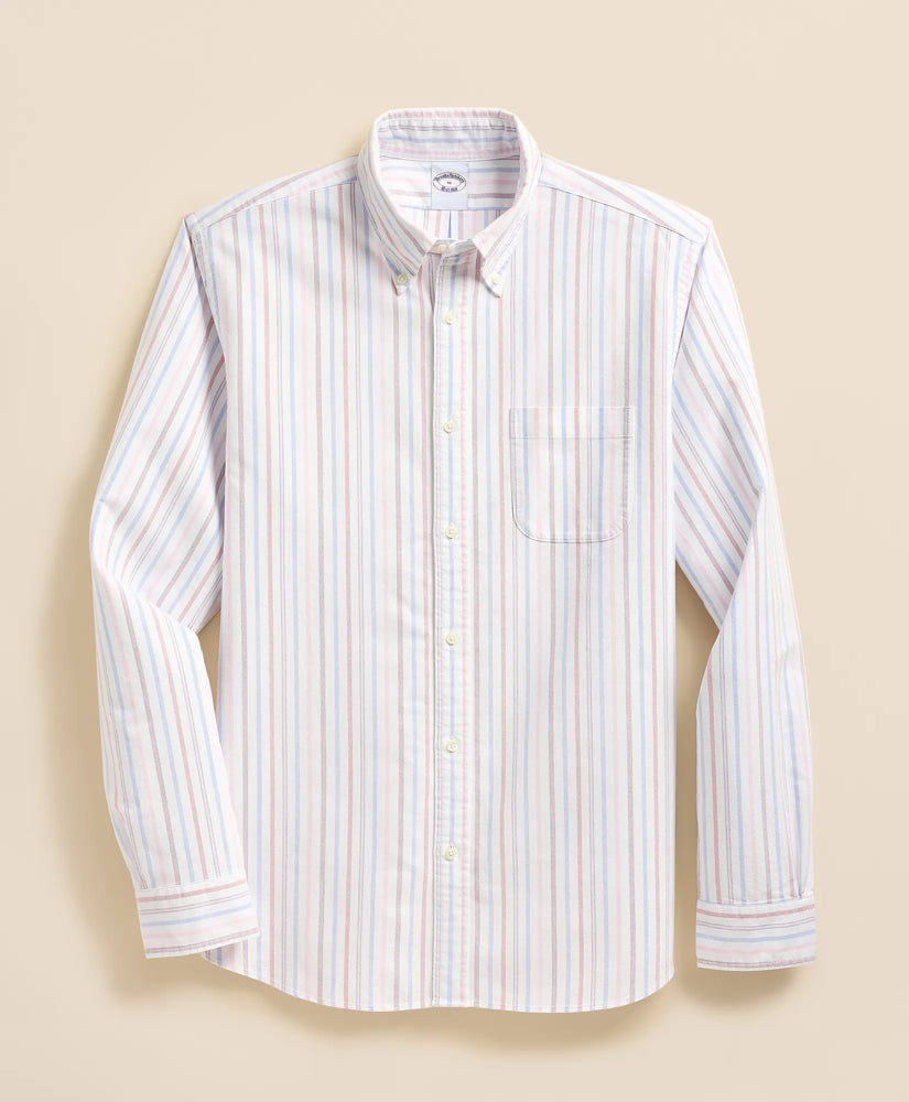 Men Friday Shirt, Oxford Multi Stripe - Brooks Brothers Discount