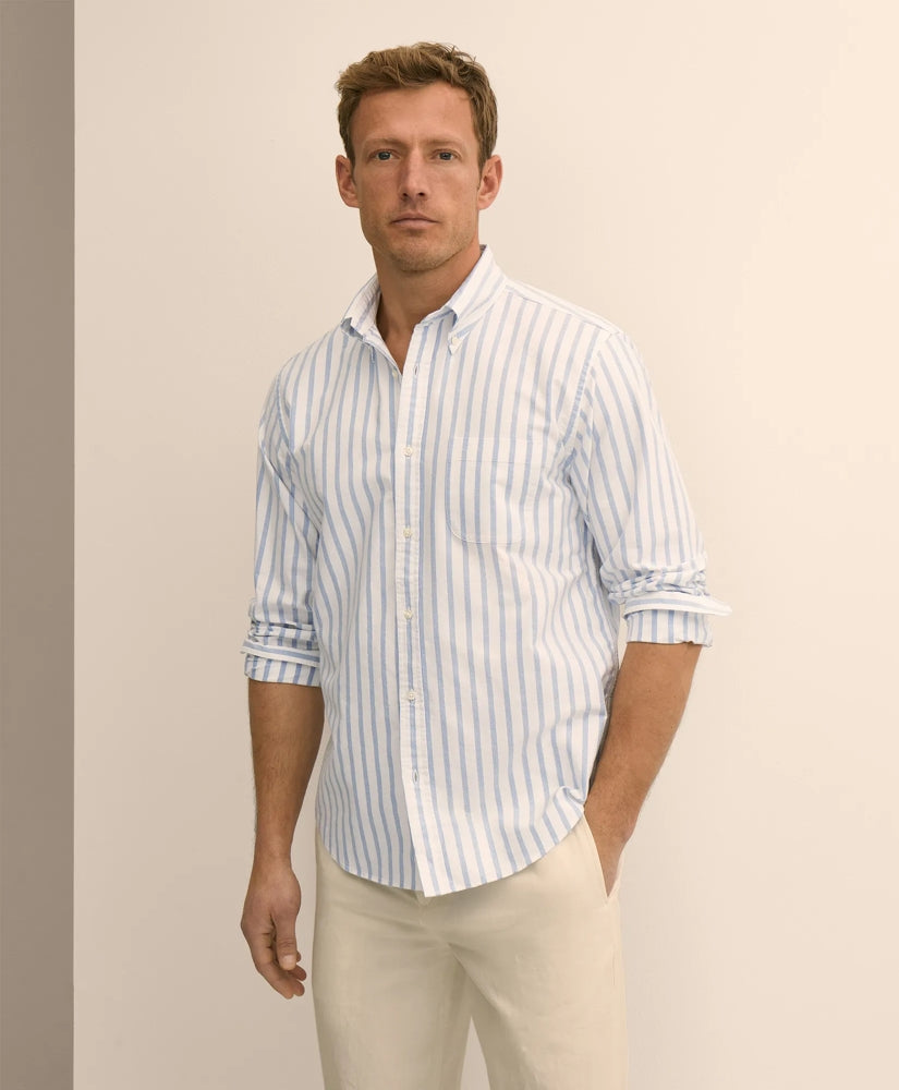 Men Friday Shirt, Oxford Regatta Stripe - Brooks Brothers