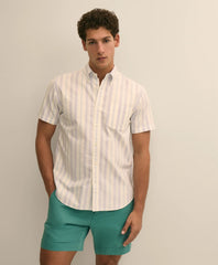 Men Friday Shirt, Short-Sleeve Oxford Stripe - Brooks Brothers sale