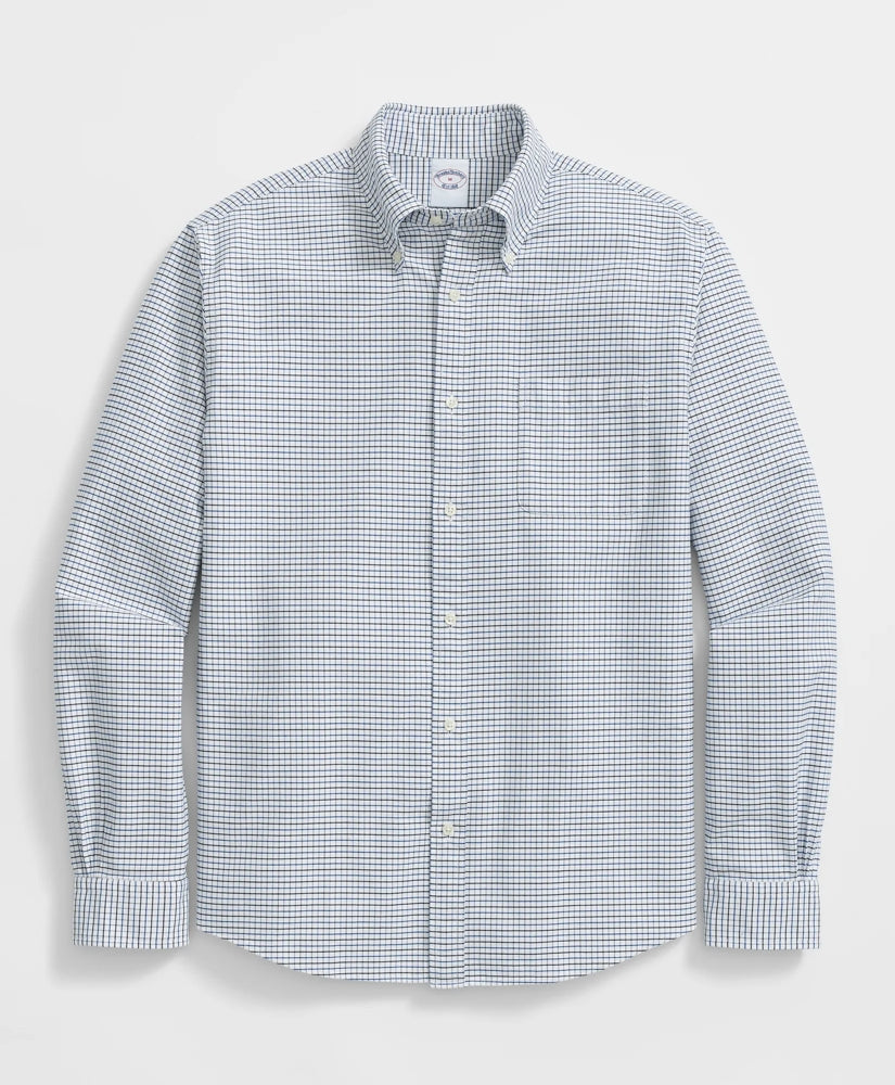 Men Friday Shirt, Oxford Tattersall - Brooks Brothers Outlet