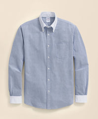 Men Friday Shirt, Oxford with White Collar - Brooks Brothers US