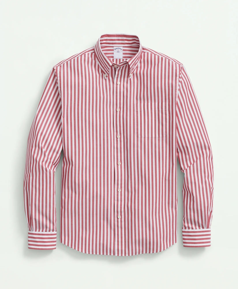 Men Friday Shirt, Poplin Butcher Striped - Brooks Brothers Outlet