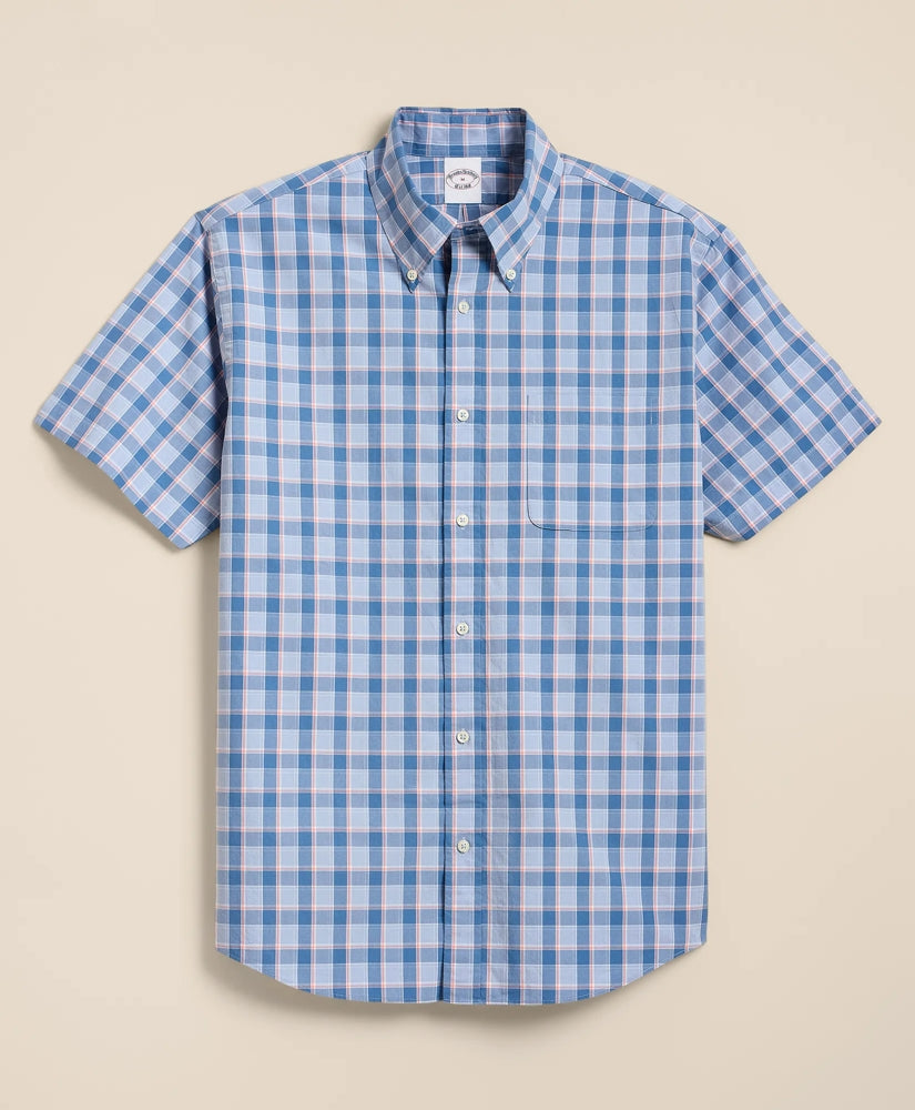 Men Friday Shirt, Poplin Check - Brooks Brothers Online
