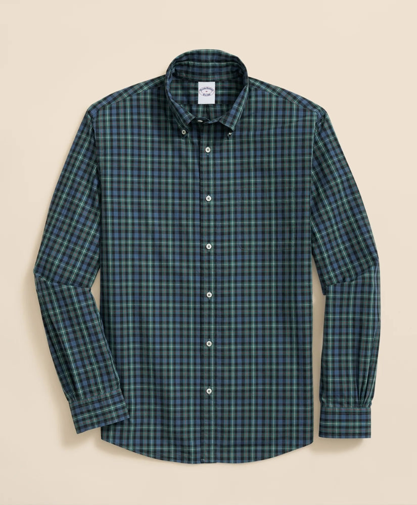 Sale Friday Shirt, Poplin Stewart Tartan - Brooks Brothers Outlet
