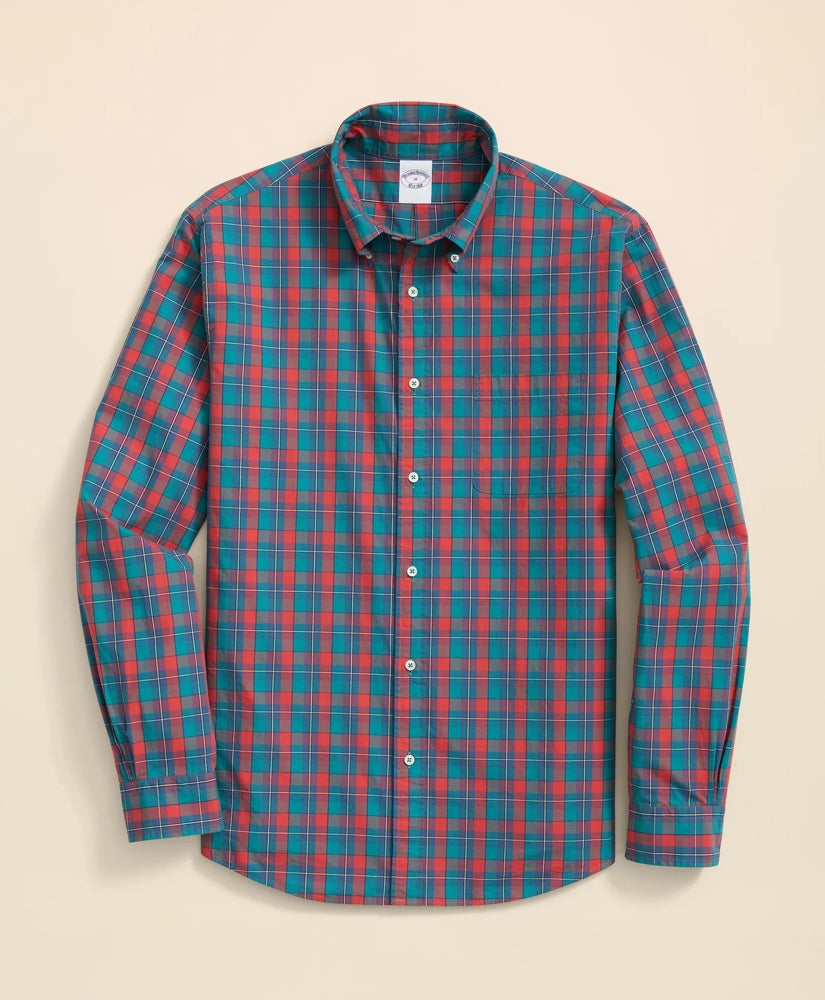 Sale Friday Shirt, Poplin Stewart Tartan - Brooks Brothers Outlet