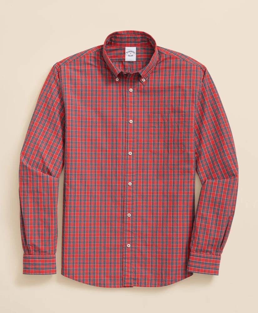 Sale Friday Shirt, Poplin Stewart Tartan - Brooks Brothers Outlet