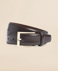 Men Gold Buckle Leather Dress Belt - Brooks Brothers sale