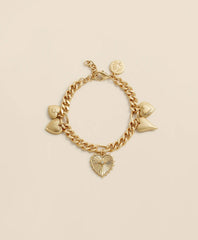 Women Gold-Toned Heart Charm Bracelet - Brooks Brothers Near me