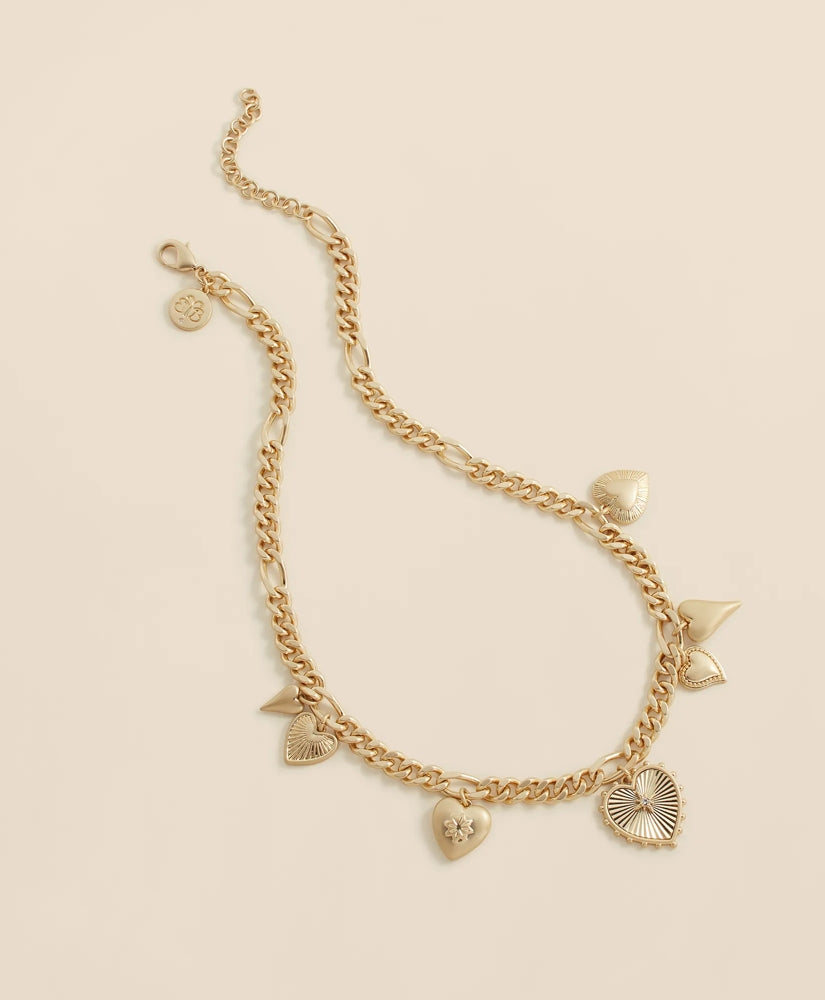 Women Gold-Toned Heart Charm Necklace - Brooks Brothers sale