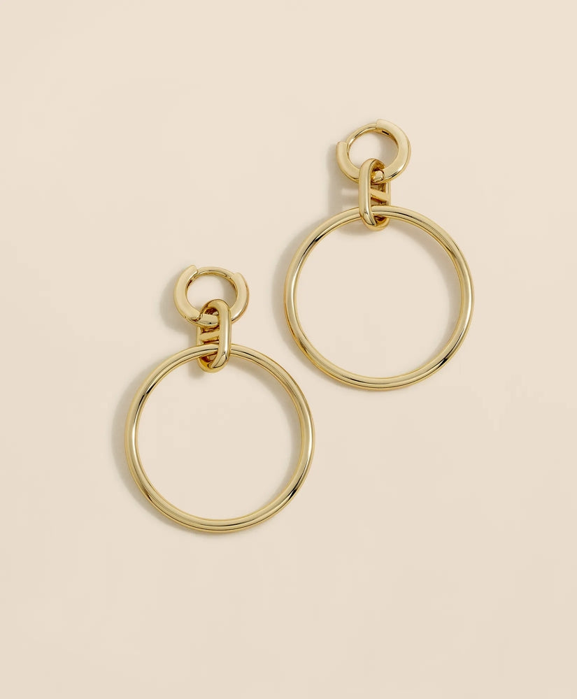 Women Gold-Toned Mariner Link Drop Hoop Earrings - Brooks Brothers sale