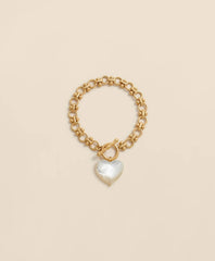 Women Gold-Toned Mother-of-Pearl Heart Bracelet - Brooks Brothers Discount