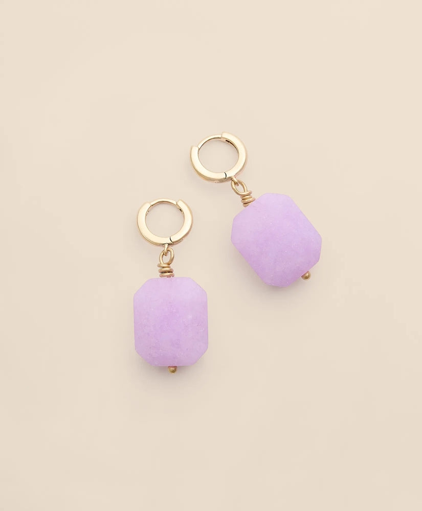 Women Gold-Tone Stone Drop Hoop Earrings - Brooks Brothers Discount