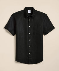 Shirts Irish Linen Short-Sleeve Sport Shirt - Brooks Brothers