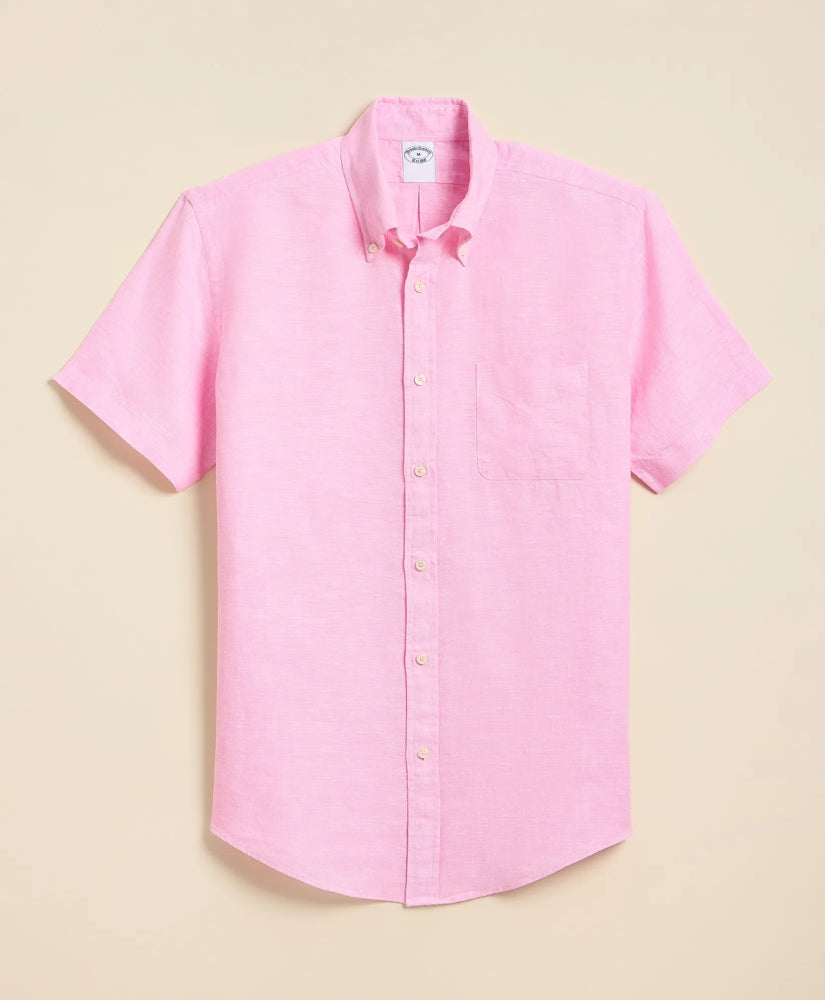 Shirts Irish Linen Short-Sleeve Sport Shirt - Brooks Brothers