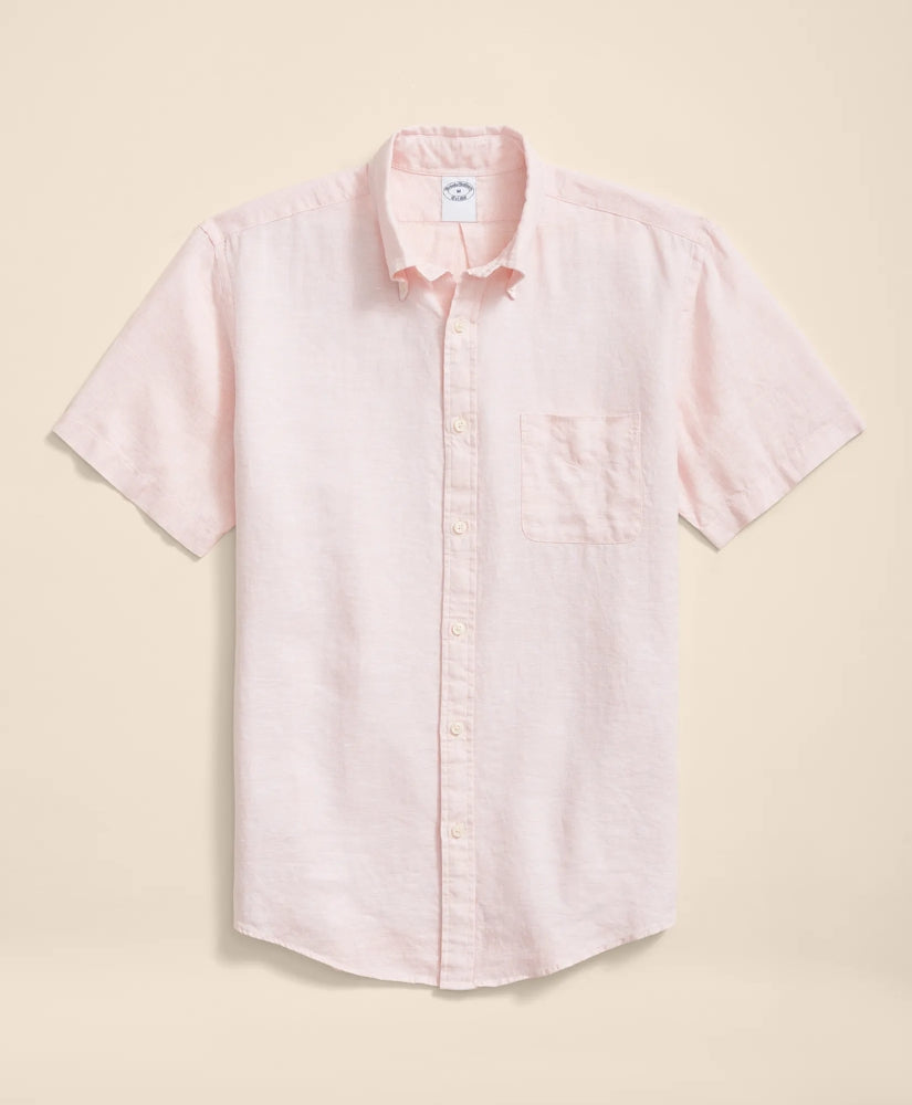 Shirts Irish Linen Short-Sleeve Sport Shirt - Brooks Brothers