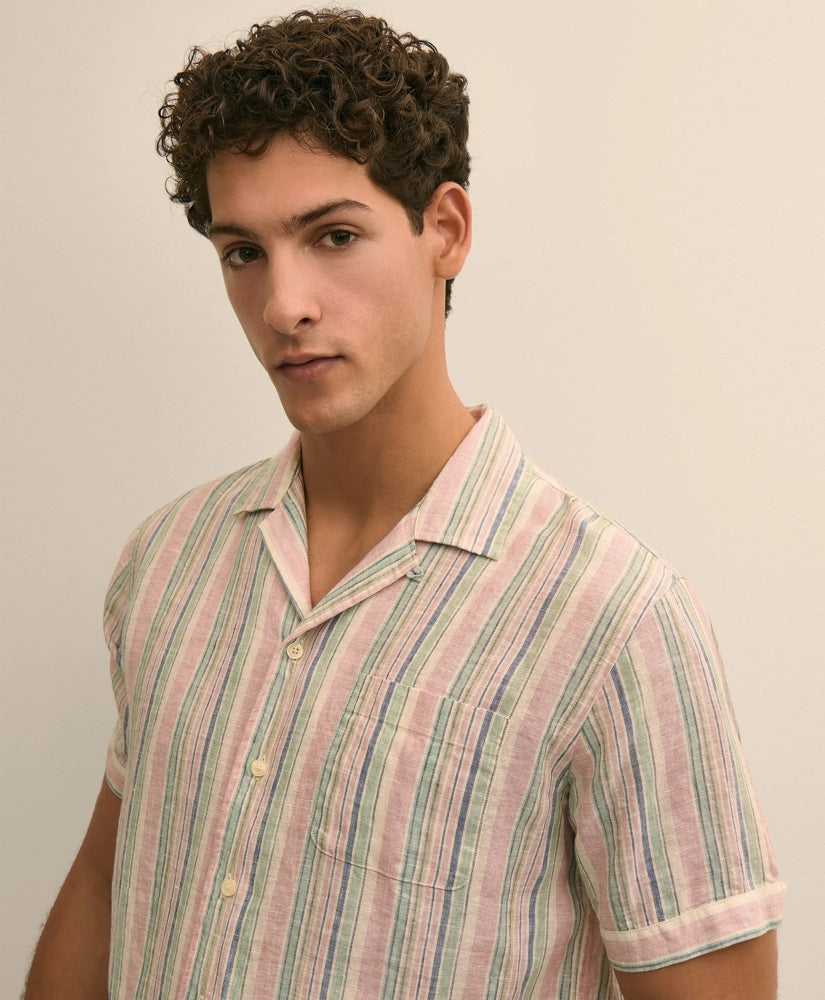 Shirts Irish Linen Short-Sleeve Sport Shirt - Brooks Brothers US