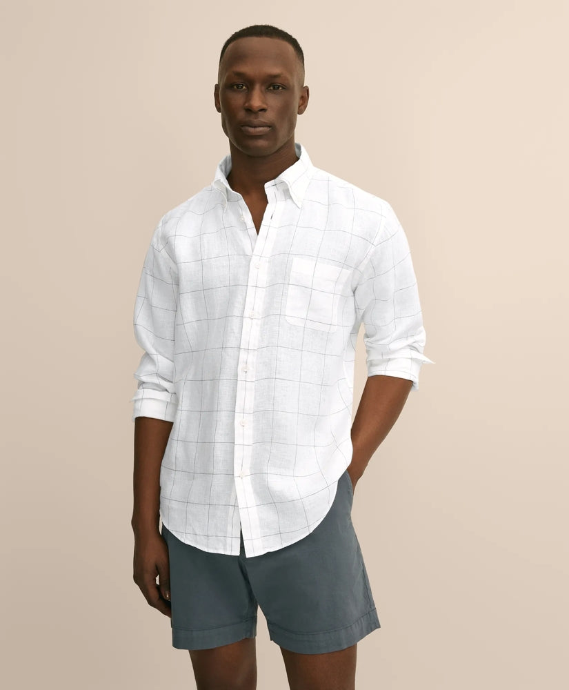 Men Irish Linen Sport Shirt - Brooks Brothers Online