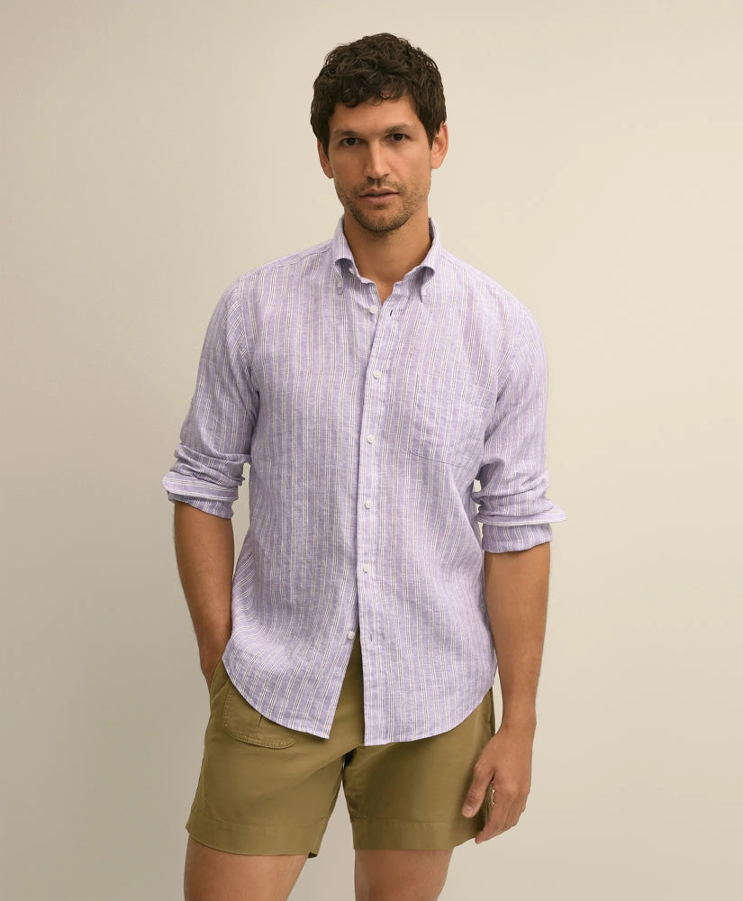 Men Irish Linen Sport Shirt - Brooks Brothers Online