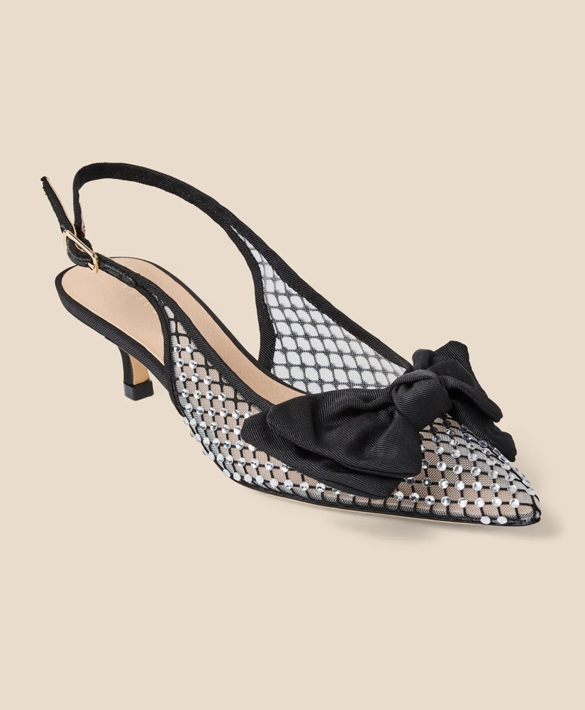 Women Jack Rogers Debra Jeweled Kitten Heel Slingbacks - Brooks Brothers Discount