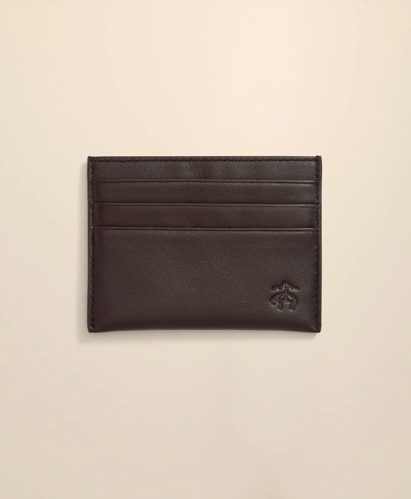 Men Lambskin Card Case - Brooks Brothers Outlet