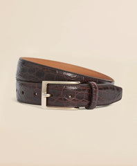 Men Leather Embossed Belt - Brooks Brothers For sale