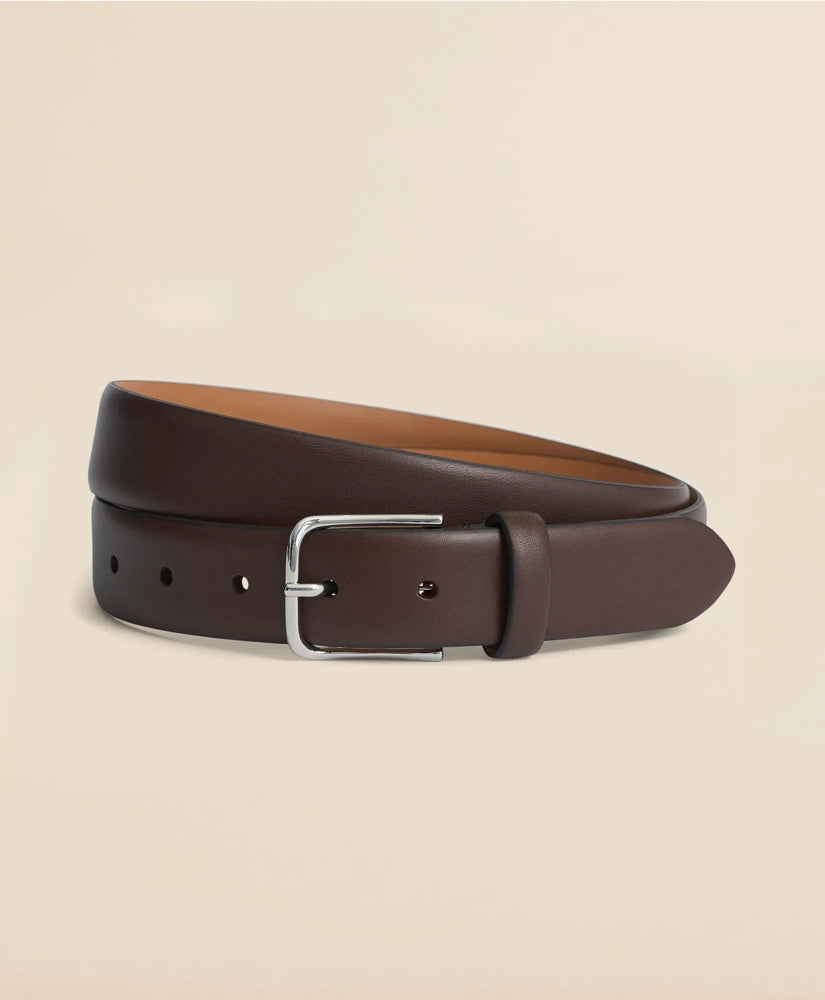 Men Leather Feather Edge Belt - Brooks Brothers Online