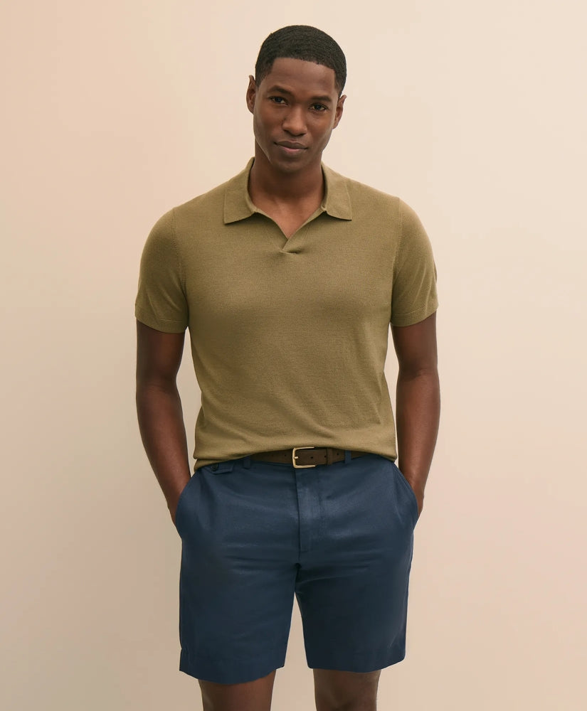 Men Lightweight Luxe All-Season Sweater, Johnny Collar - Brooks Brothers Near me