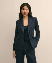 Women Linen Blend Jacket - Brooks Brothers sale