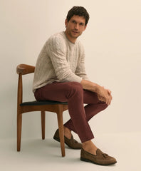 Men Linen Cable Knit Sweater - Brooks Brothers