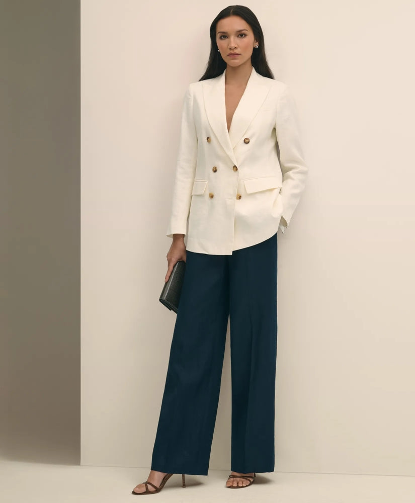 Sale Linen Double-Breasted Peak Lapel Jacket - Brooks Brothers sale