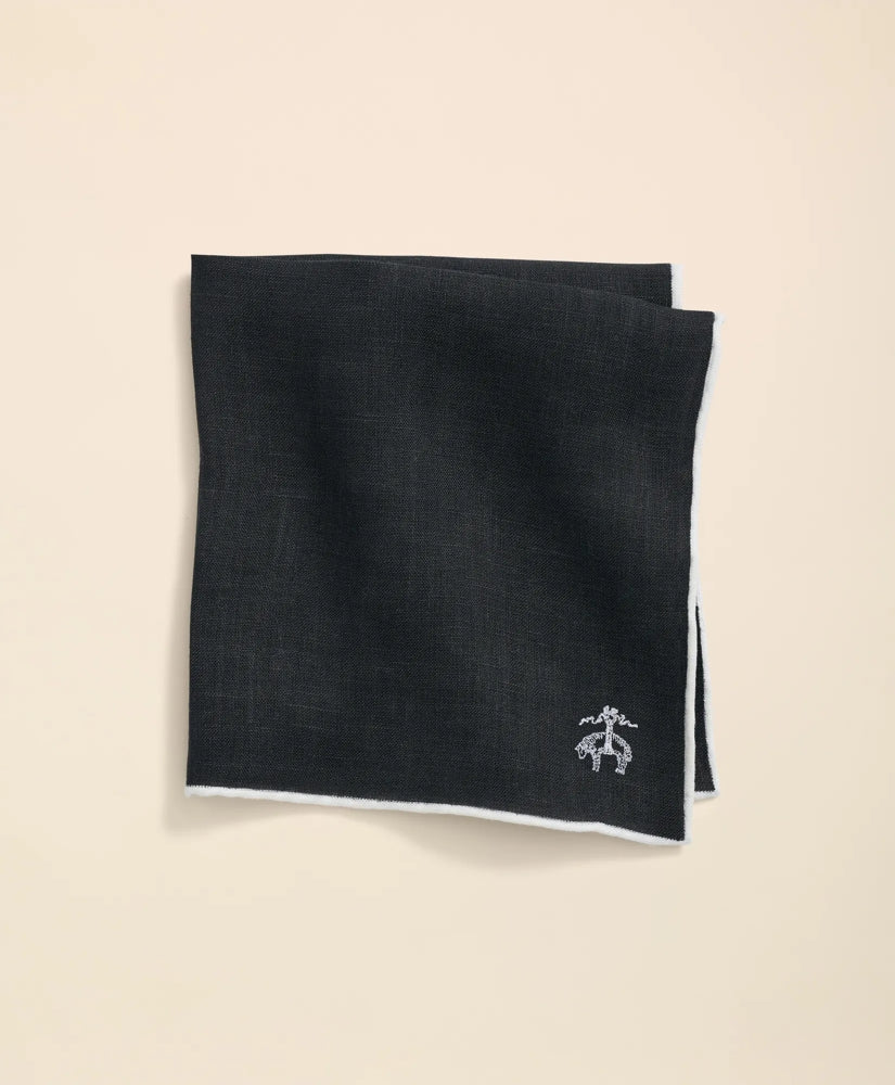 Men Linen Jacquard Pocket Square - Brooks Brothers Gift