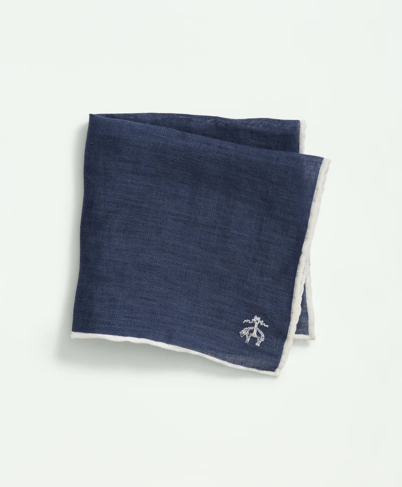 Men Linen Jacquard Pocket Square - Brooks Brothers Gift