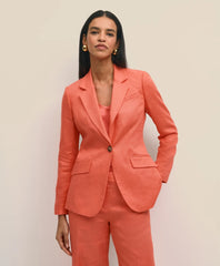 Sale Linen One-Button Notch Lapel Jacket - Brooks Brothers For sale
