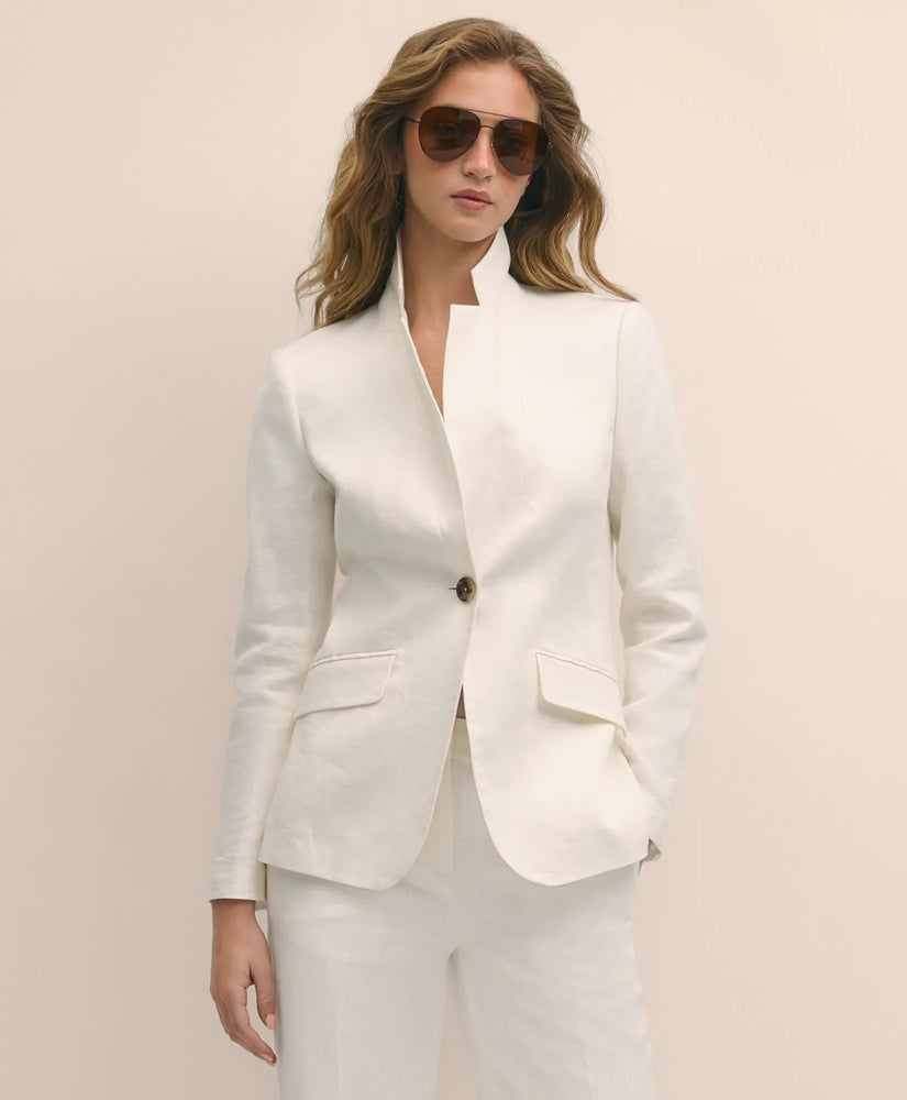 Sale Linen One-Button Notch Lapel Jacket - Brooks Brothers For sale