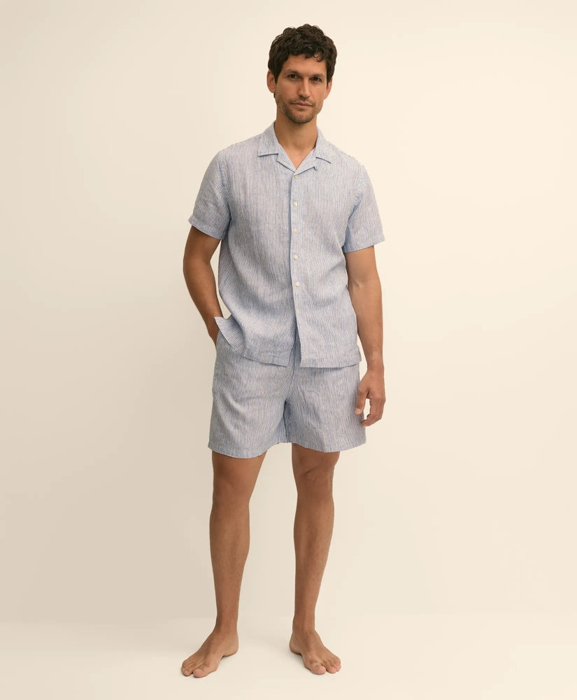 Men Linen Short Pajamas - Brooks Brothers Online