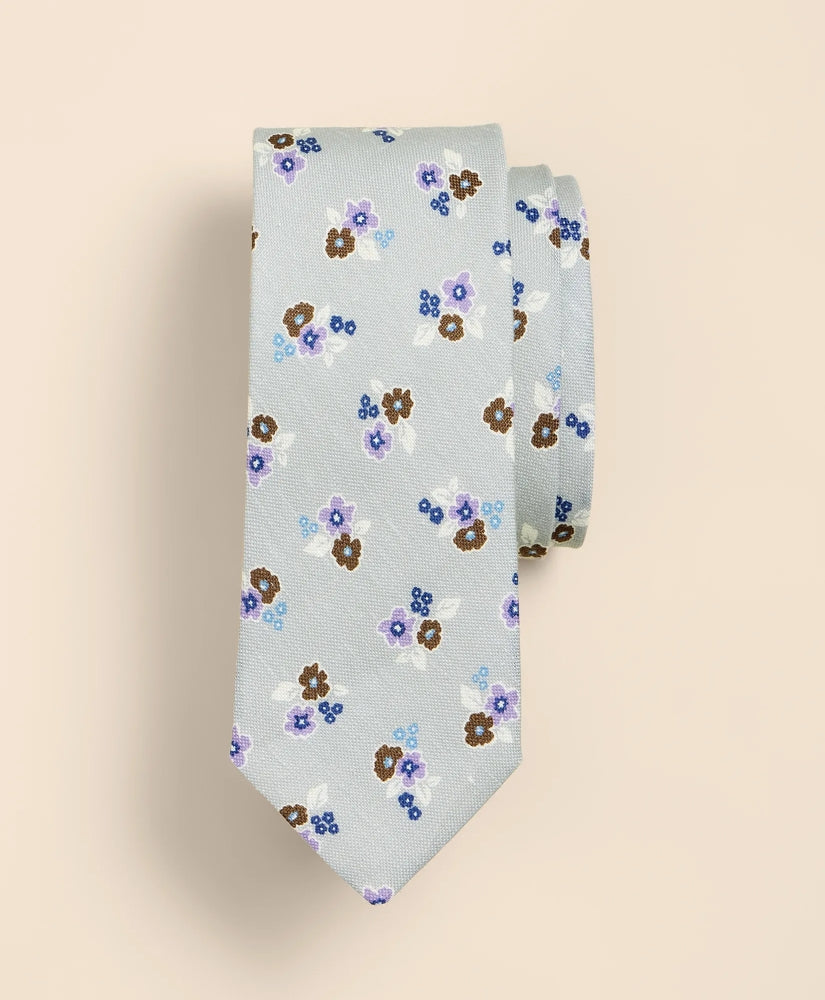 Men Linen-Silk Floral Tie - Brooks Brothers Near me