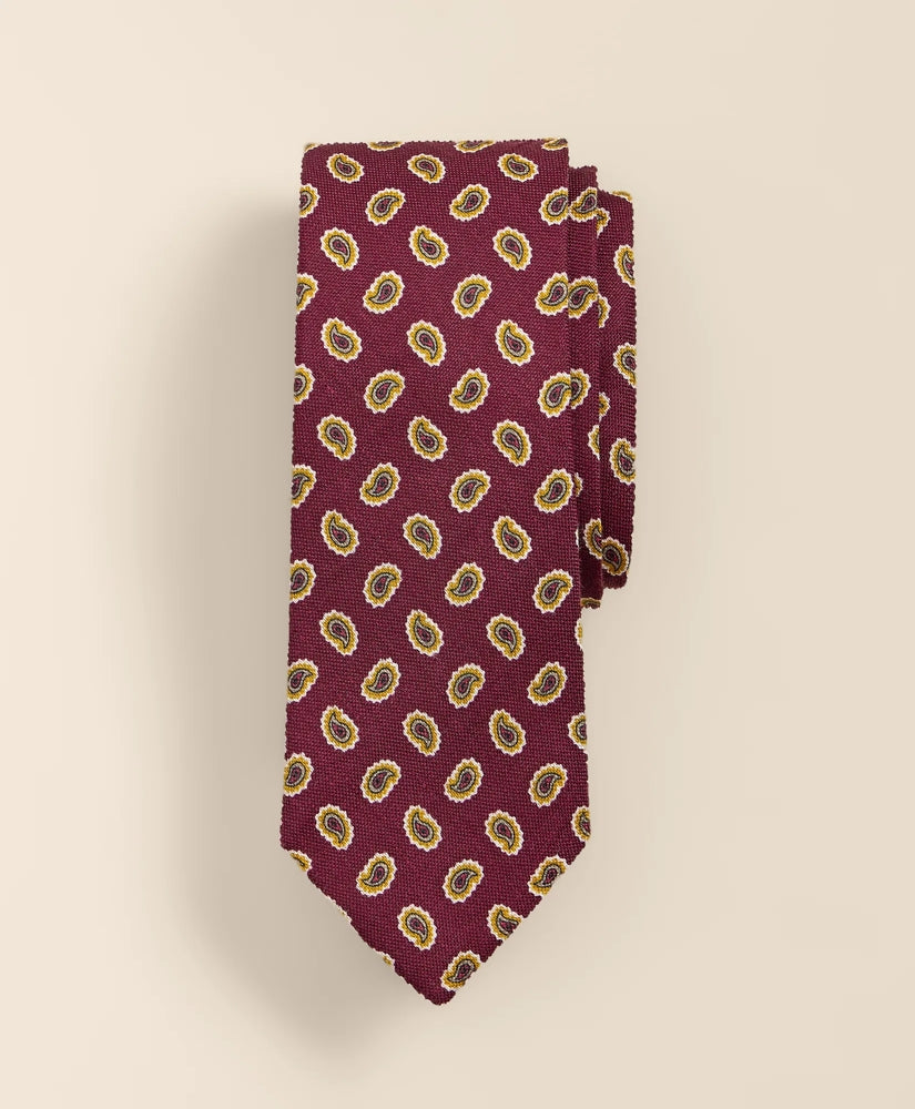Men Linen-Silk Pine Tie - Brooks Brothers Discount