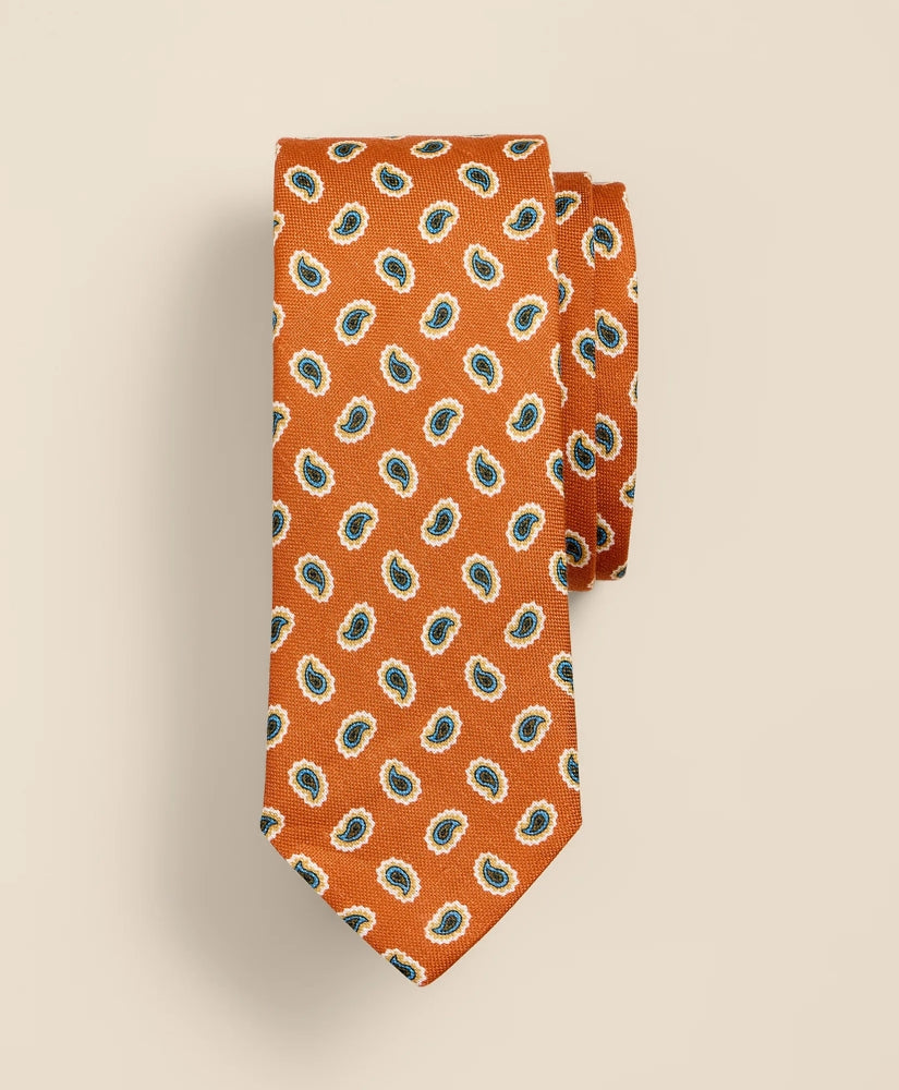 Men Linen-Silk Pine Tie - Brooks Brothers Discount